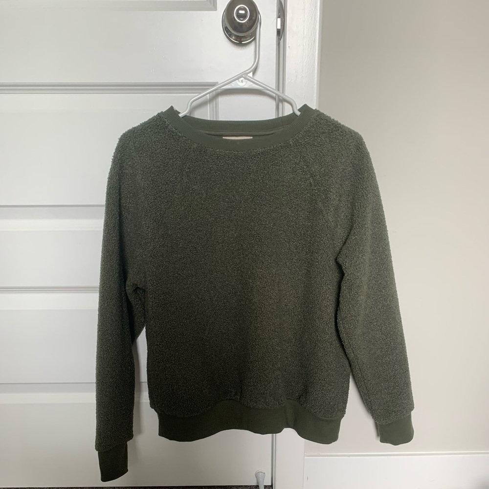 Dark green fuzzy sweater